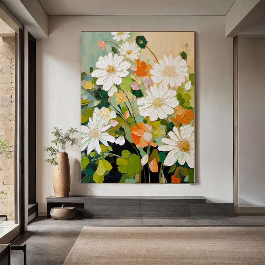 Flower & Tree Abstract Painting #FT 003 hand-painted oil painting
