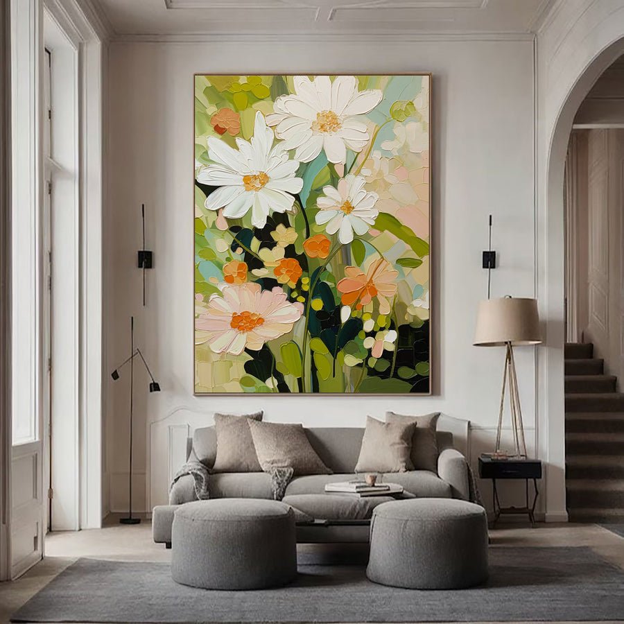 Flower & Tree Abstract Painting #FT 004 hand-painted oil painting