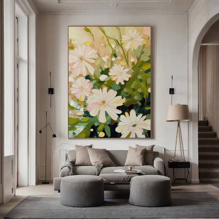 Flower & Tree Abstract Painting #FT 005 hand-painted oil painting