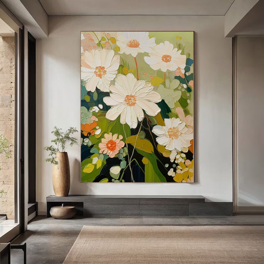 Flower & Tree Abstract Painting #FT 006 hand-painted oil painting