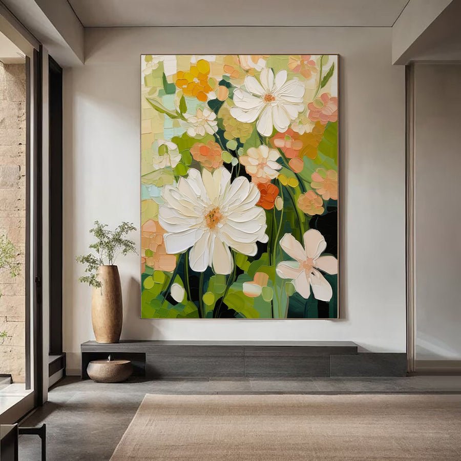 Flower & Tree Abstract Painting #FT 007 hand-painted oil painting
