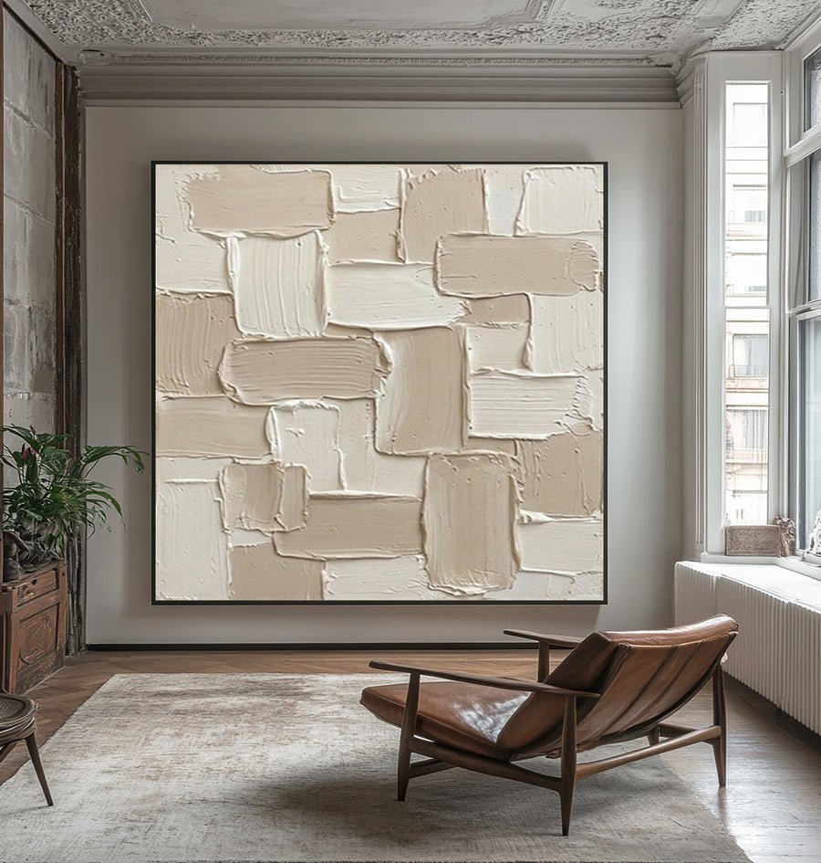 Geometric Patch Wall Relief Art #AVG 083 hand-painted oil painting