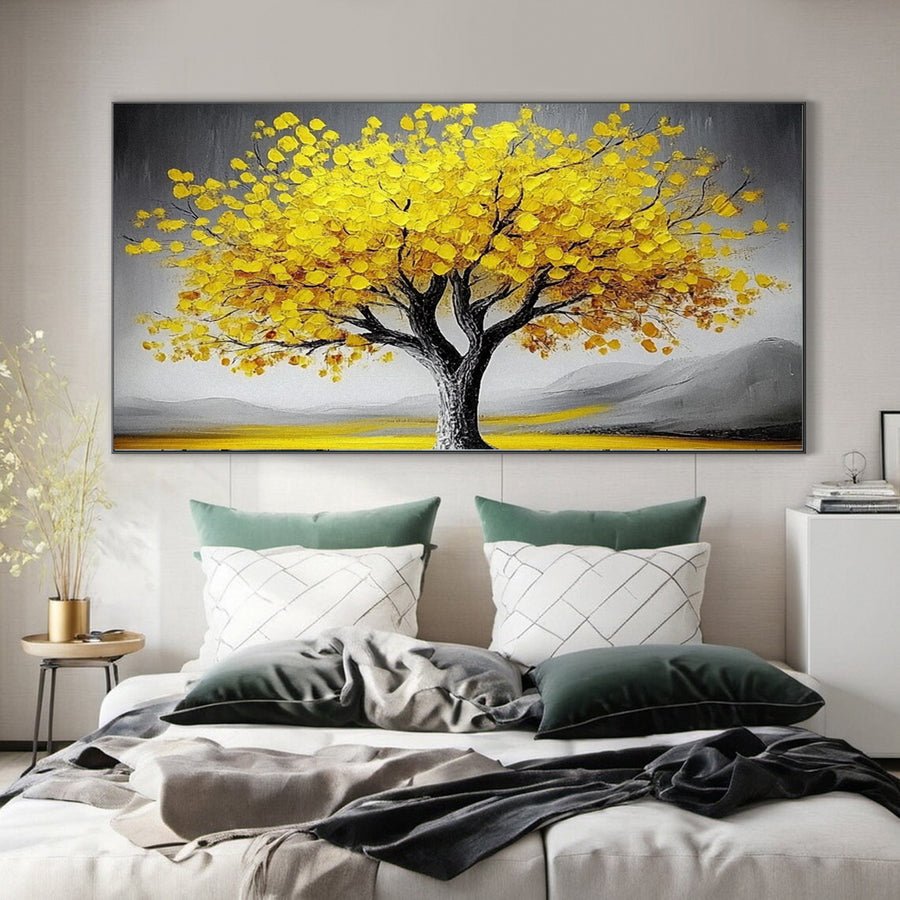 Golden Tree of Tranquility Canvas Art Luxurious Wall Decor #FT 058 hand-painted oil painting