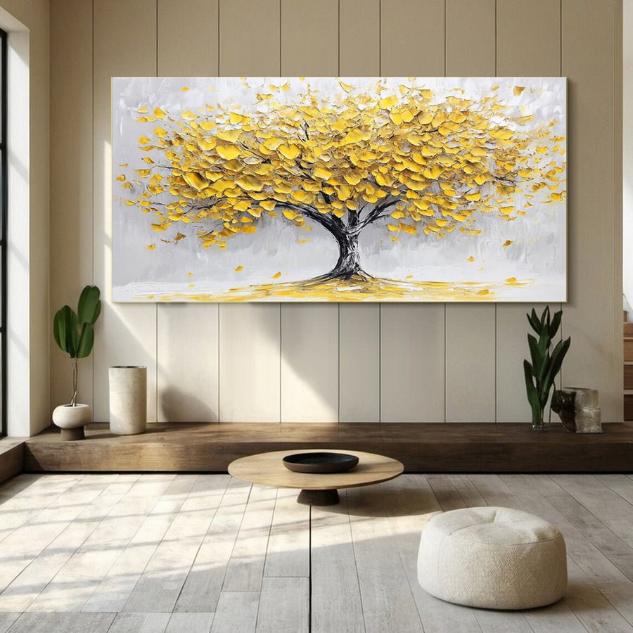 Golden Tree of Tranquility Canvas Art Luxurious Wall Decor #FT 059 hand-painted oil painting