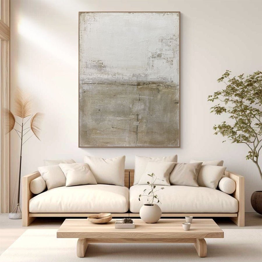 Grey Minimalist Painting #AVG 001 hand-painted oil painting