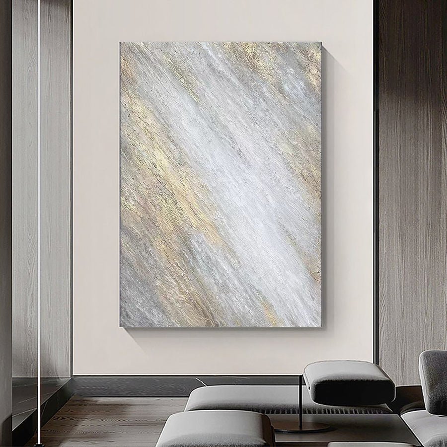 Grey Minimalist Painting #CXA 001 hand-painted oil painting