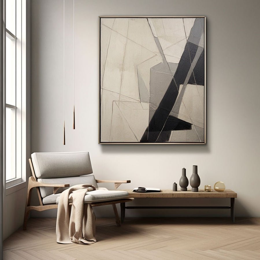 Grey Minimalist Painting #CXA 011 hand-painted oil painting