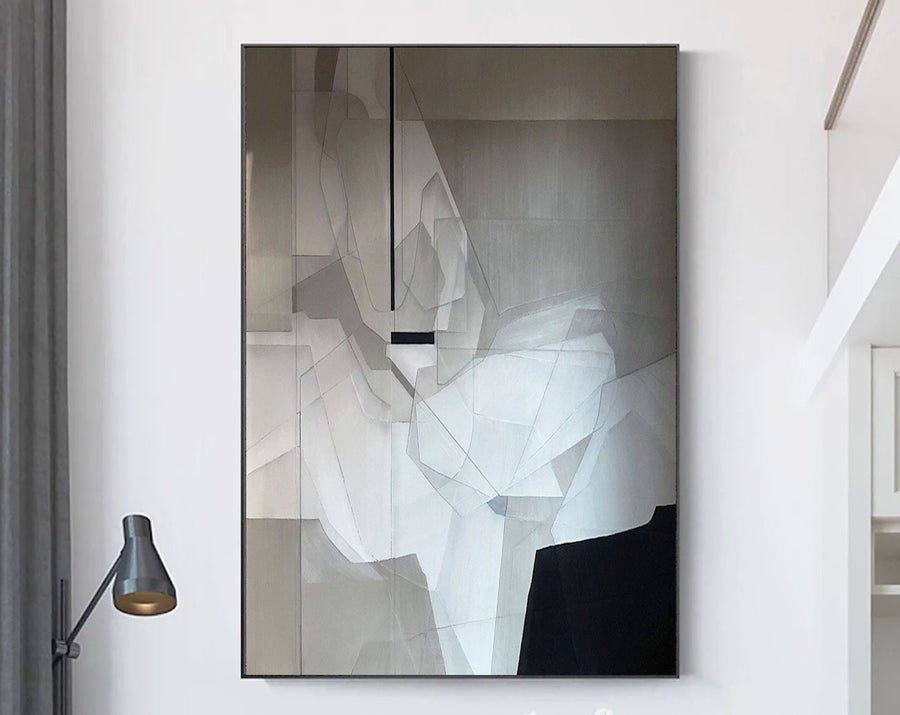 Grey Minimalist Painting #CXA 012 hand-painted oil painting