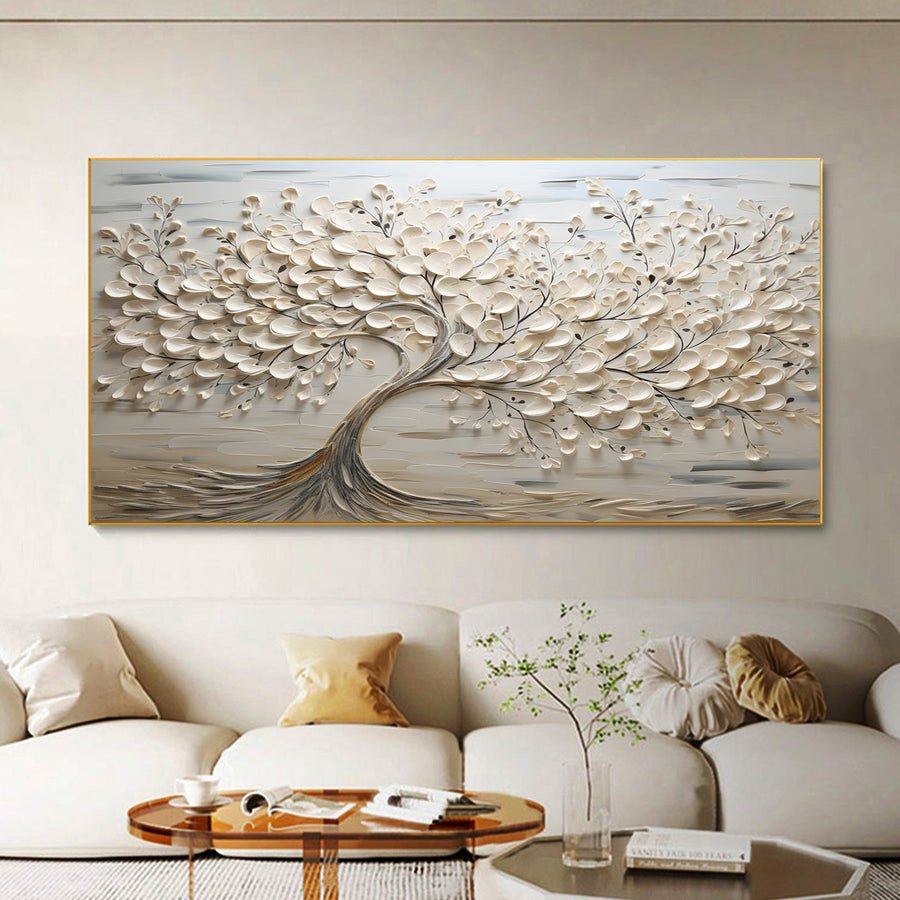 Hand-Painted 3D Tree Art on Canvas for Modern Living Rooms #FT 015 hand-painted oil painting