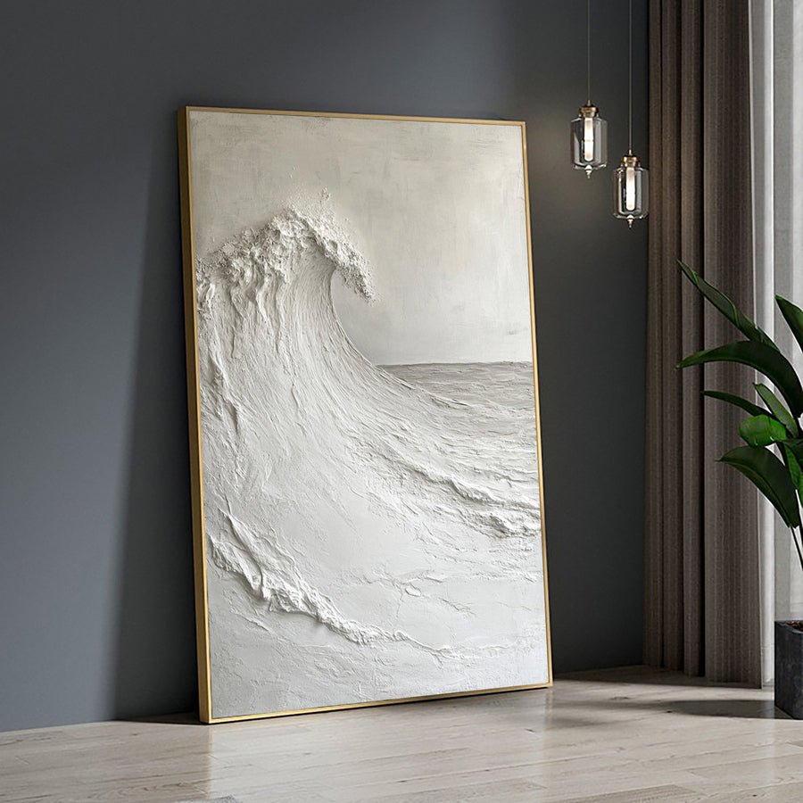 Handcrafted Ocean Wave Painting with Textured 3D Details #BBM 038 hand-painted oil painting