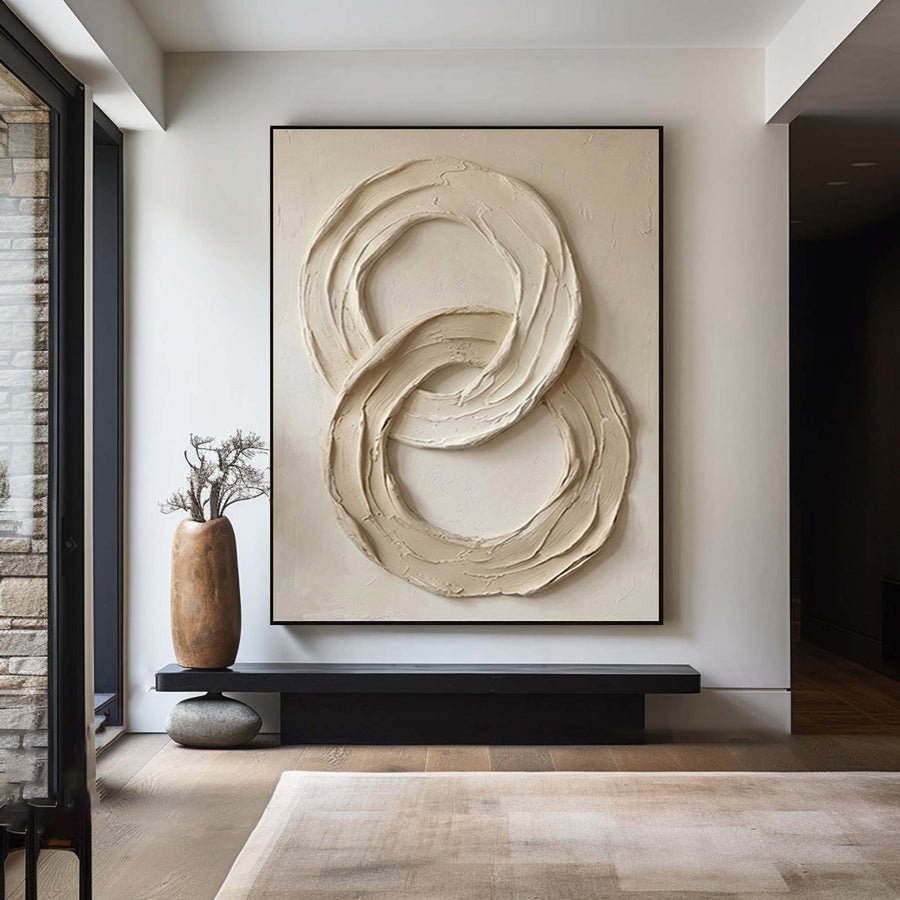 Large Abstract Circle Texture Painting #AVG 015 hand-painted oil painting