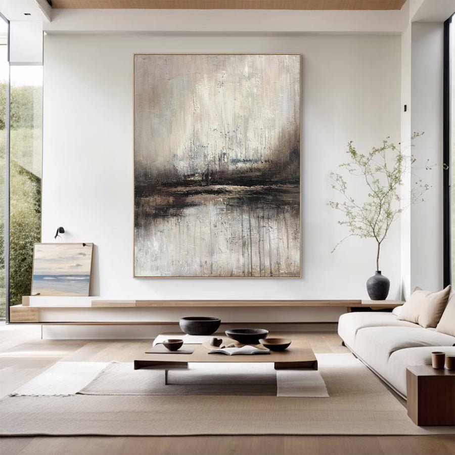 Large Abstract Moody Waterscape Art | artvistagallery  #WGA 007 hand-painted oil painting