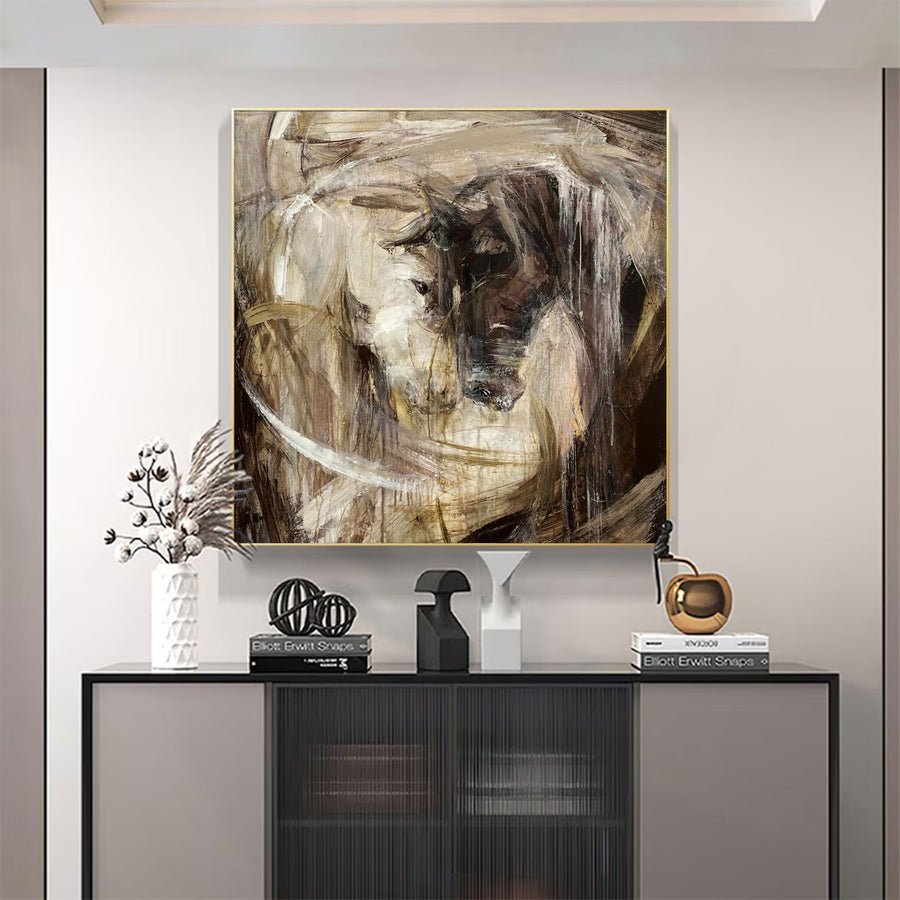 Large Abstract Neutral Swirl Art | artvistagallery  #WGA 026 hand-painted oil painting