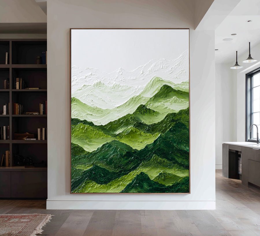 Large Textured Impasto Mountain Art | ArtvistaGallery  #WAB 001 hand-painted oil painting
