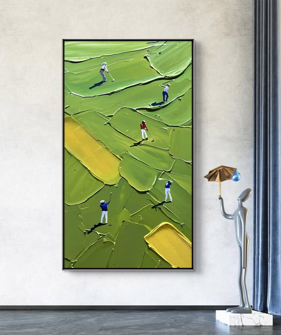 Large Abstract Textured Green Art | artvistagallery  #WGA 023 hand-painted oil painting
