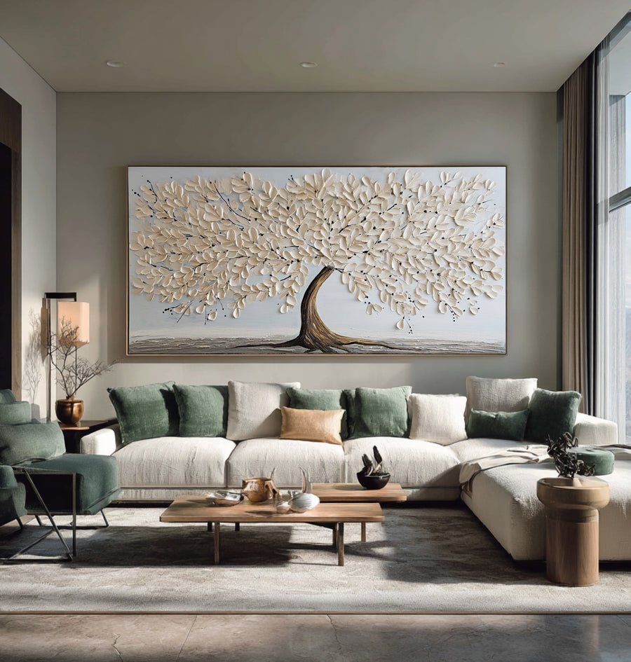 Large Abstract Tree Wall Art for Elegant Interiors #WG 061 hand-painted oil painting