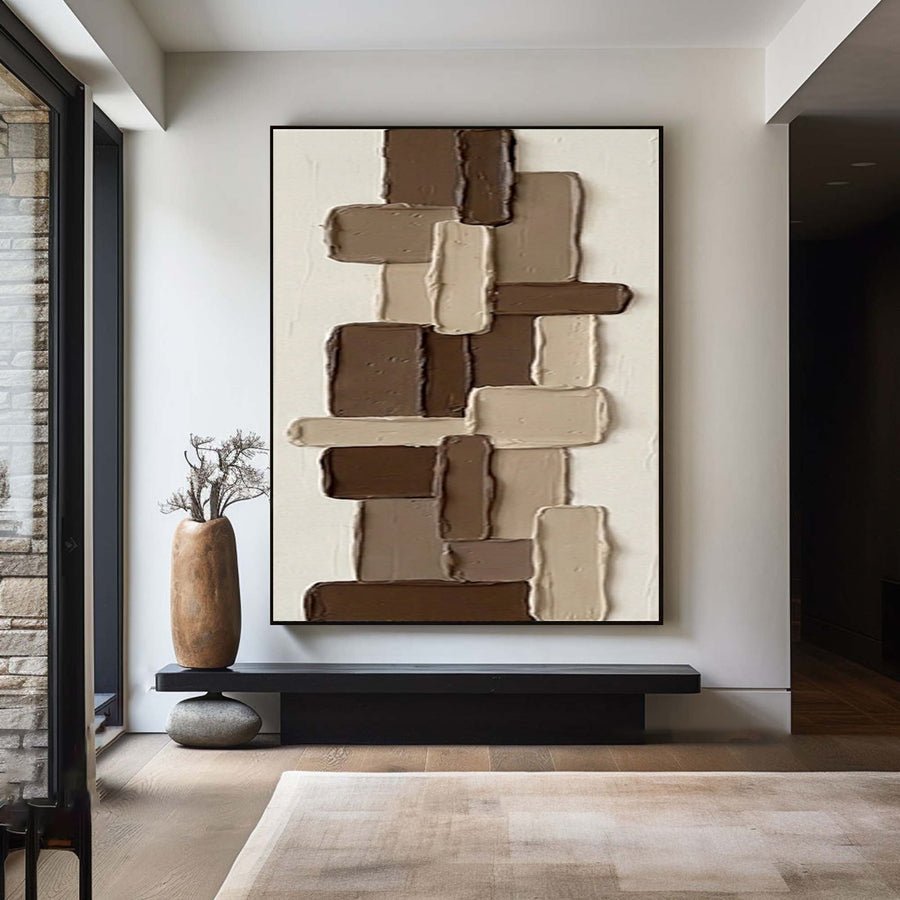 Large Architectural Brown Texture Artwork #AVG 054 hand-painted oil painting