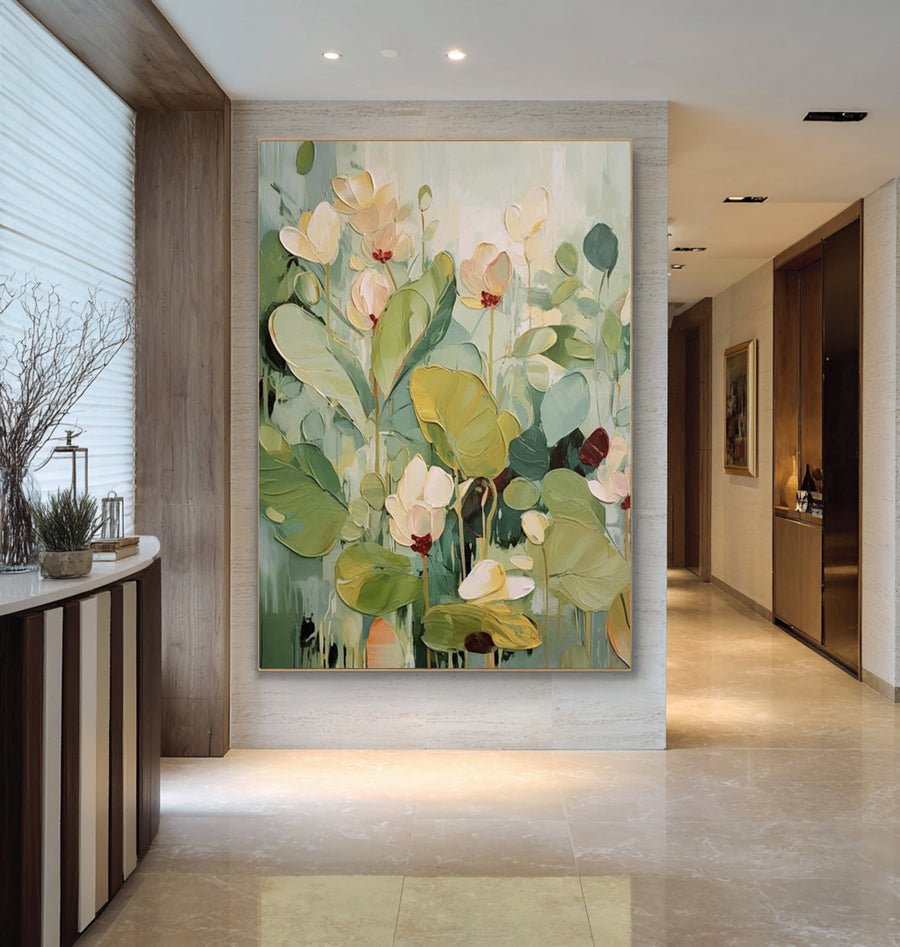 Large Botanical Floral Canvas Art #AVG 018 hand-painted oil painting