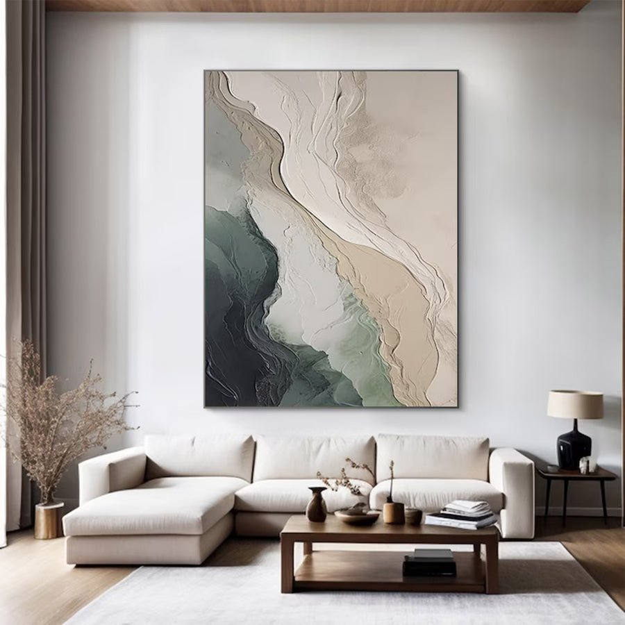 Large Contemporary Abstract Organic Art | ArtvistaGallery  #WGA 018 hand-painted oil painting