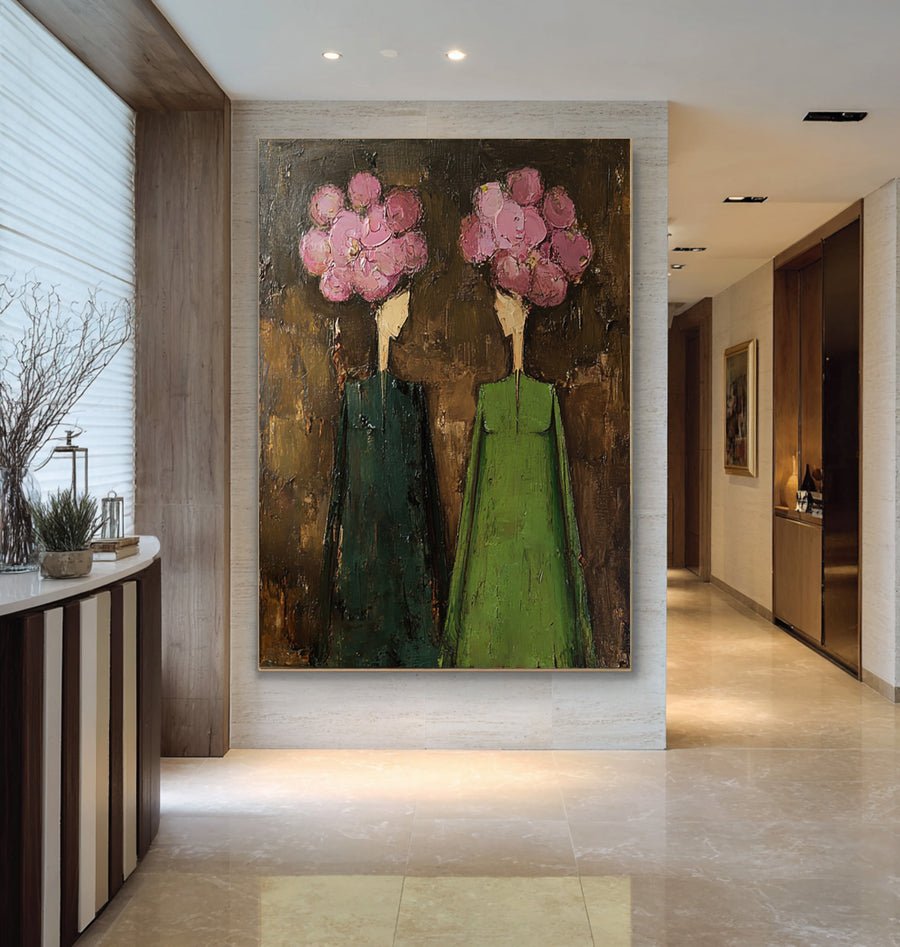 Large Contemporary Figurative Art #WAB 038 hand-painted oil painting
