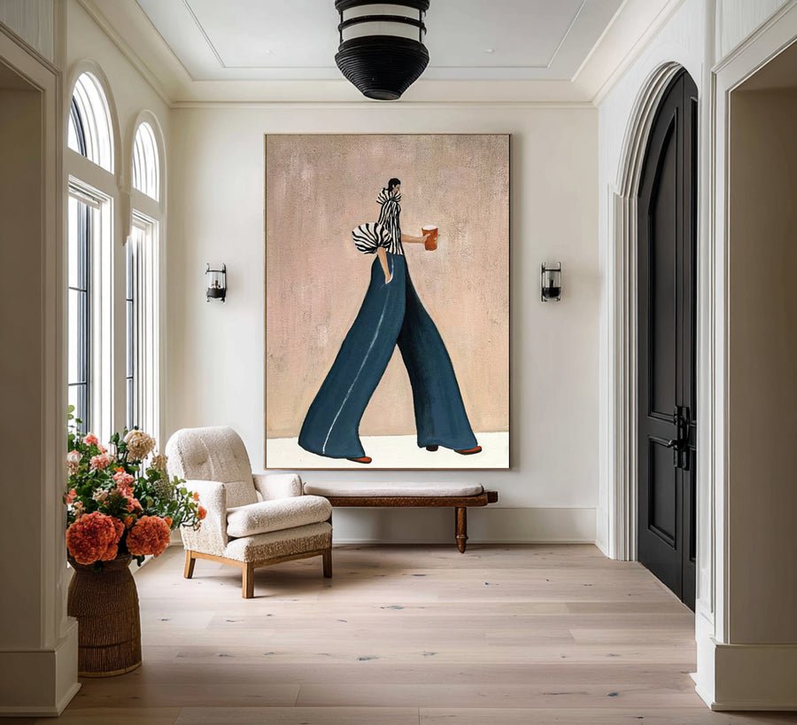 Large Fashion Figurative Painting #AVG 017 hand-painted oil painting