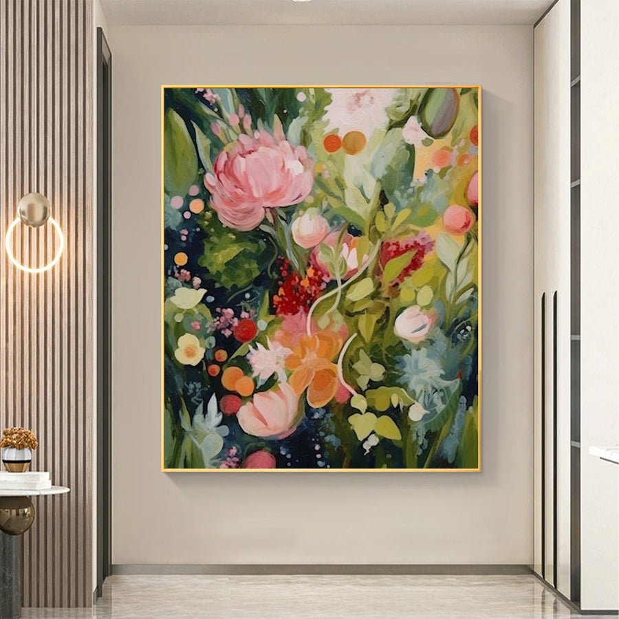 Large Floral Abstract Wall Art for Home Decor #FT 012 hand-painted oil painting