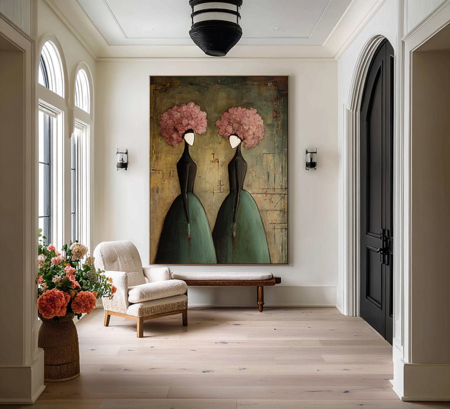 Large Floral Figurative Wall Art #AVG 042 hand-painted oil painting