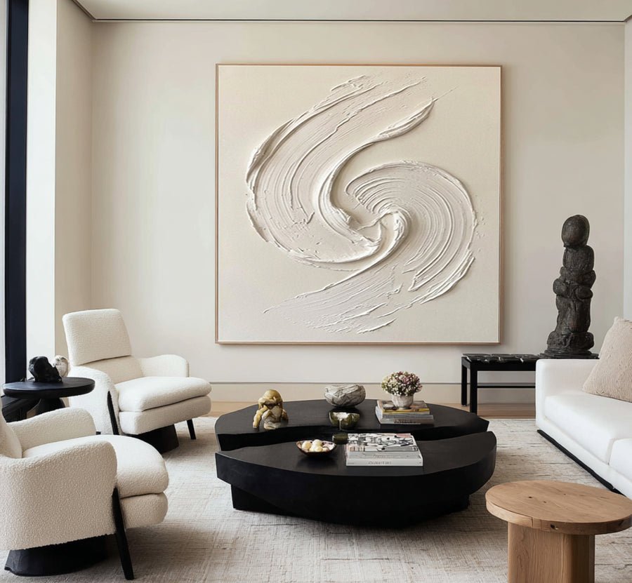 Large Flowing Heart Wall Art #AVG 076 hand-painted oil painting