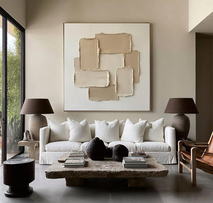 Large Geometric Texture Oil Painting #AVG 008 hand-painted oil painting