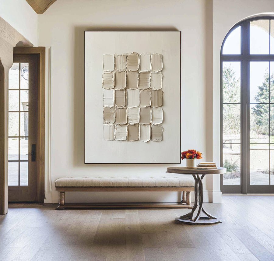 Large Layered Block Wall Art #AVG 066 hand-painted oil painting