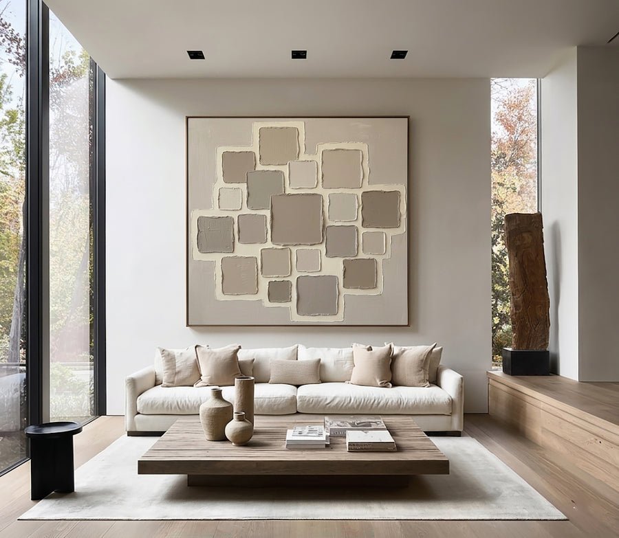 Large Linear Texture Oil Painting #AVG 002 hand-painted oil painting