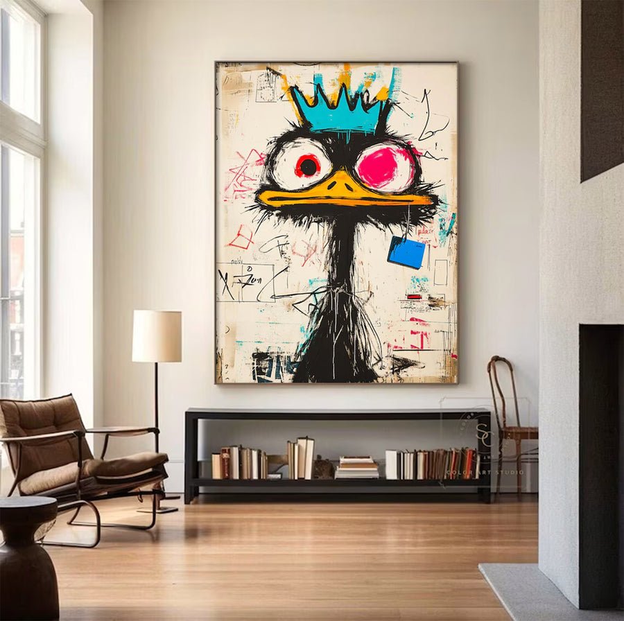 Large Mixed Media Expressive Art | ArtvistaGallery  #WGA 009 hand-painted oil painting