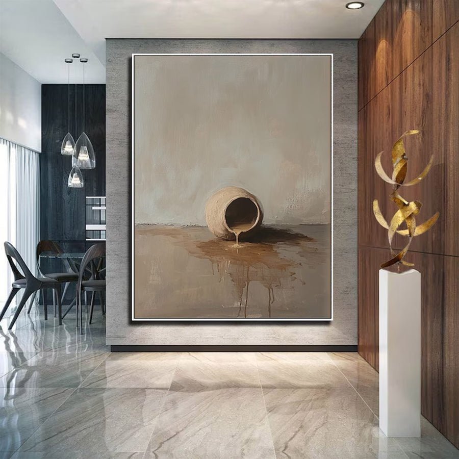 Large Modern Earth-Toned Wall Art | ArtvistaGallery  #WGA 011 hand-painted oil painting