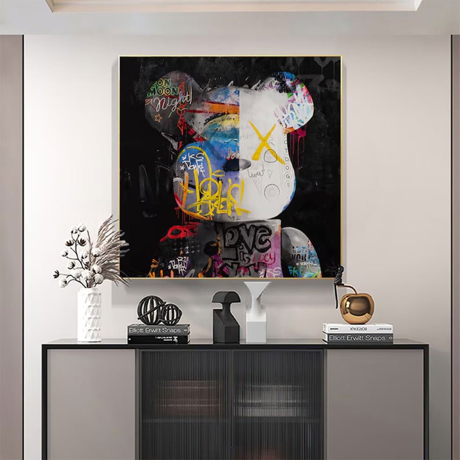 Large Modern KAWS Abstract Art | ArtvistaGallery  #WGA 027 hand-painted oil painting
