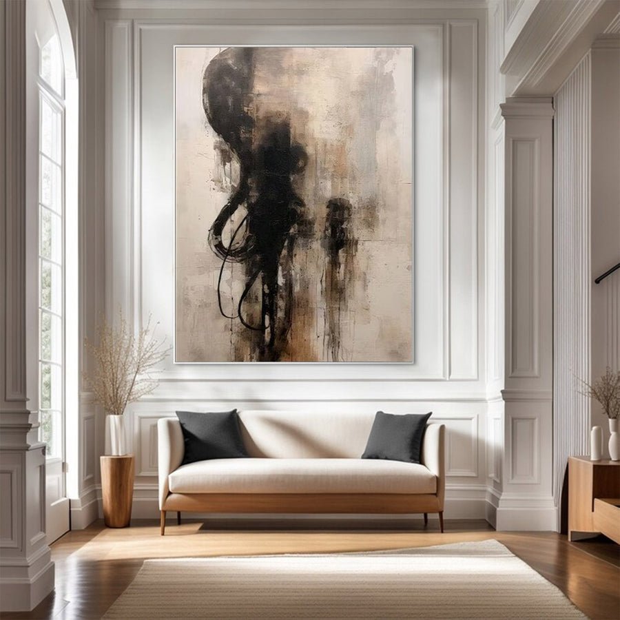 Large Modern Moody Abstract Art | artvistagallery  #WGA 012 hand-painted oil painting