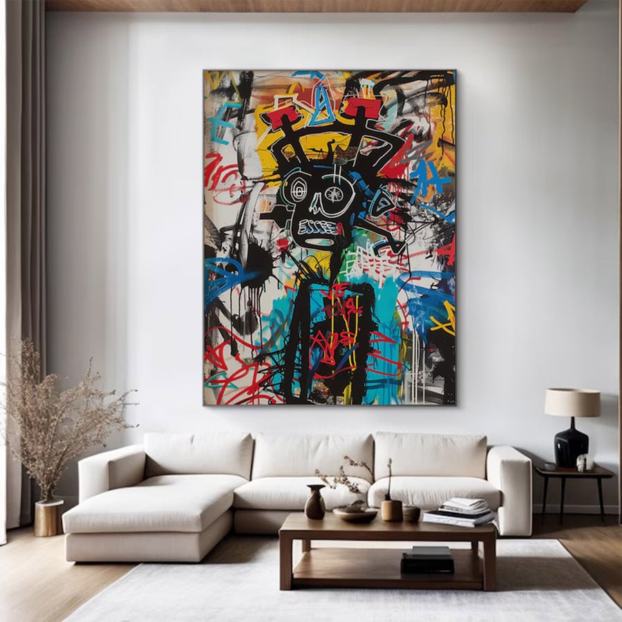 Large Modern Neo-Expressionist Art | ArtvistaGallery  #WGA 006 hand-painted oil painting