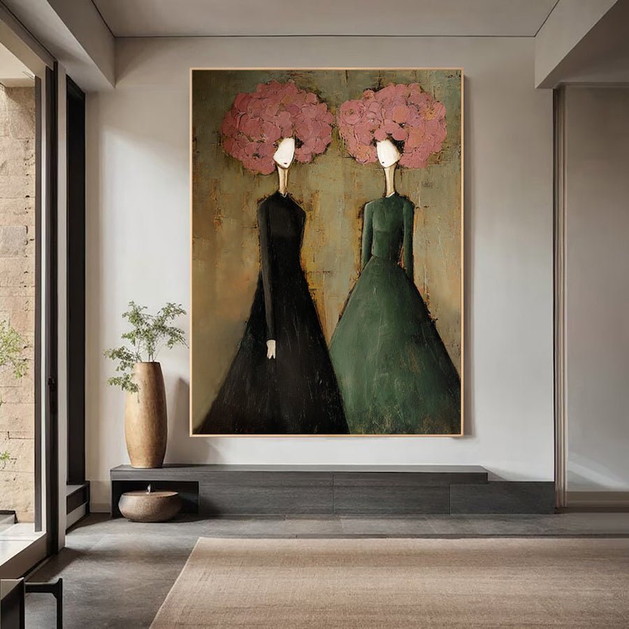 Large Modern Portrait Oil Painting #WAB 037 hand-painted oil painting