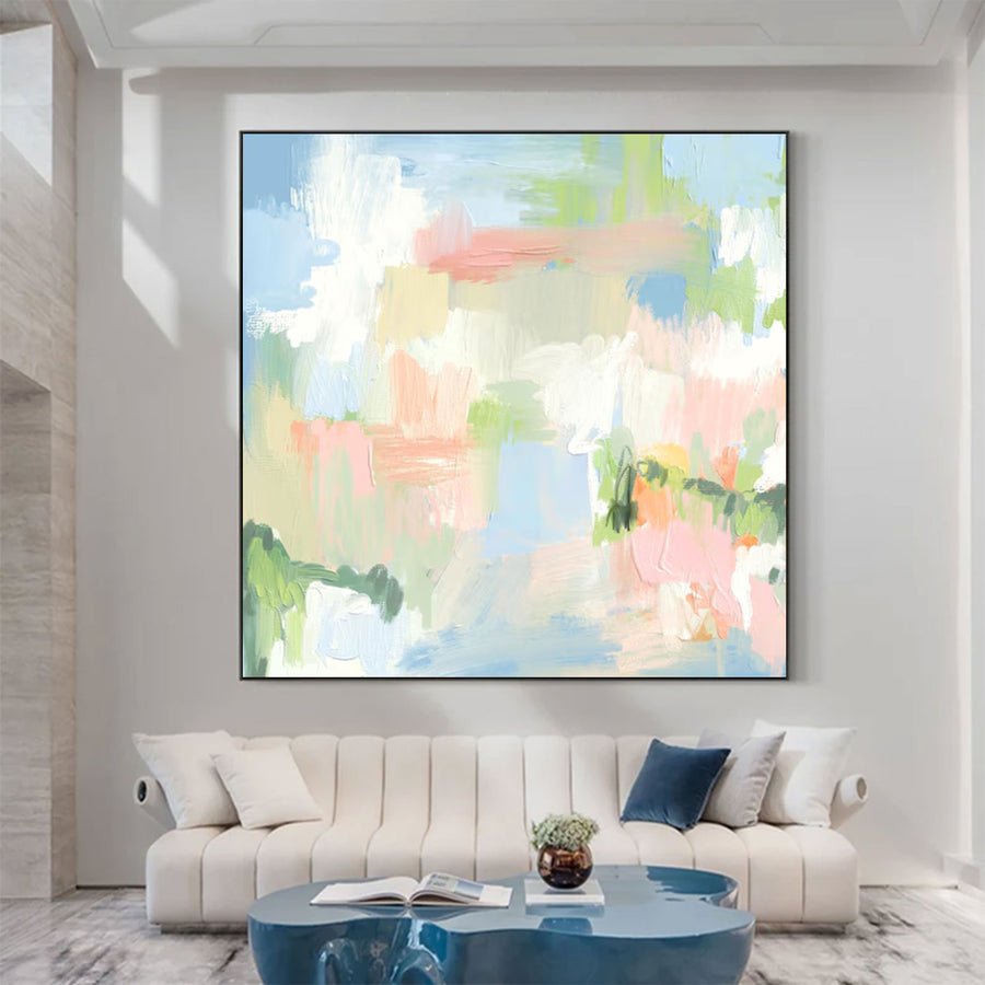 Large Modern Textured Spring Art | ArtvistaGallery  #WGA 030 hand-painted oil painting