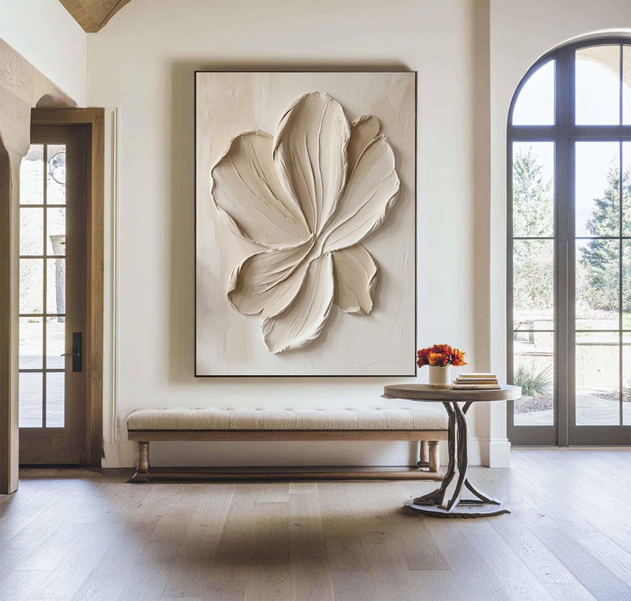 Large Sculptural Petal Wall Art #AVG 057 hand-painted oil painting