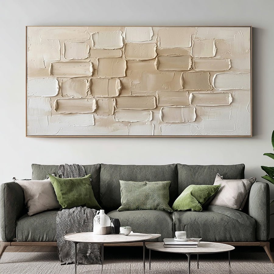 Large Soft Brick Texture Wall Art #AVG 068 hand-painted oil painting