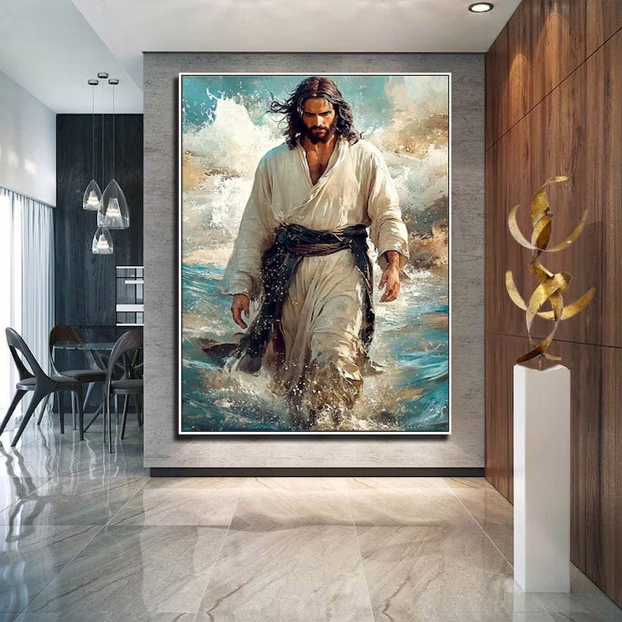 Large Spiritual Jesus Christ Art | ArtvistaGallery  #WGA 004 hand-painted oil painting