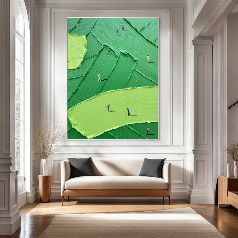 Large Textured Impasto Golf Painting | ArtvistaGallery  #WG 098 hand-painted oil painting