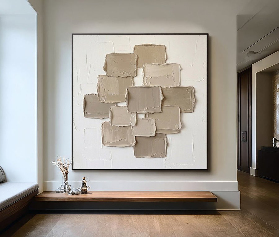 Layered Panel Canvas Wall Art #AVG 080 hand-painted oil painting