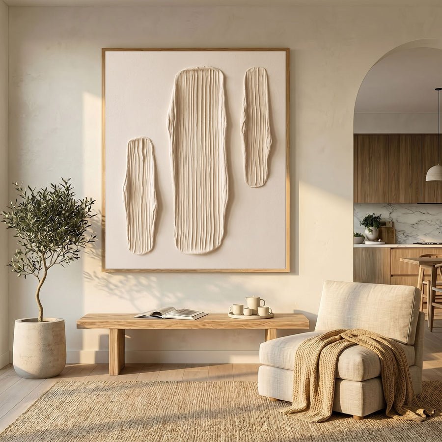 Linear Essence Textured Wall Art #AVG 118 hand-painted oil painting