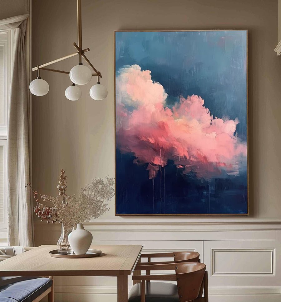 Luminous Sky Clouds Canvas Soft Pastel Wall Art for Serene Decor #OS 003 hand-painted oil painting