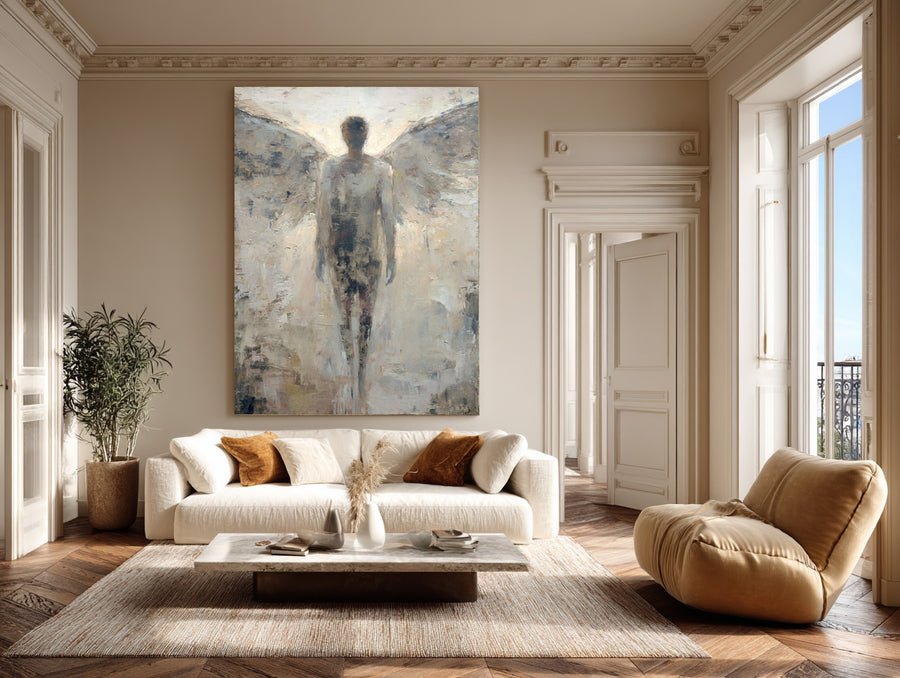 Majestic Angelic Figure Wall Art #WG 010 hand-painted oil painting