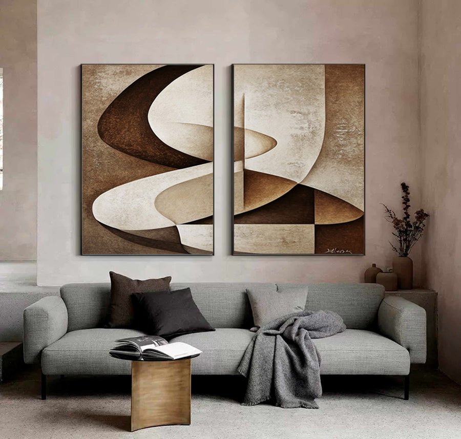 Minimalist Abstract Canvas Wall Art - Large Modern Wall Art #OS 083 hand-painted oil painting