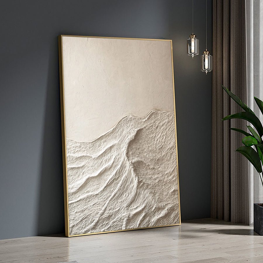 Minimalist White Mountain Art For Home Decor #BBM 040 hand-painted oil painting
