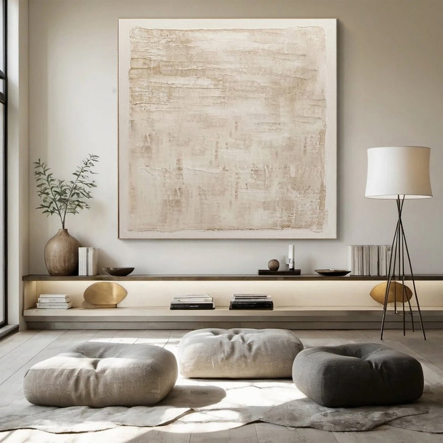 Modern Abstract Canvas with Textured Horizontal Variations #BGA 234 hand-painted oil painting