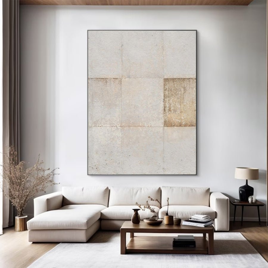 Modern Abstract Large Textured Grid | ArtvistaGallery  #WG 110 hand-painted oil painting